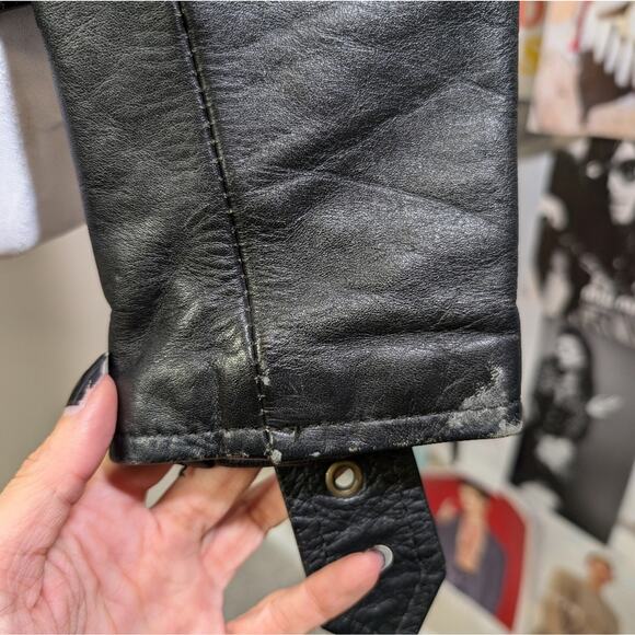 Vintage Force Leather Motorcycle Jacket - Picture 6 of 13